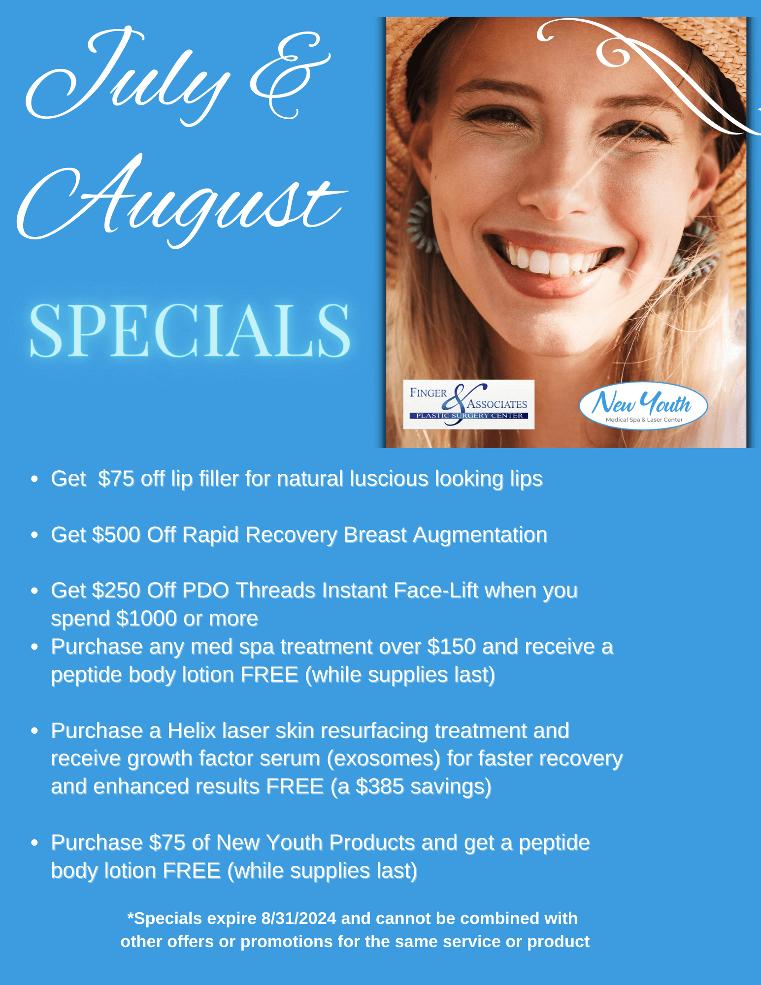 July and August Special Offers at Finger and Associates