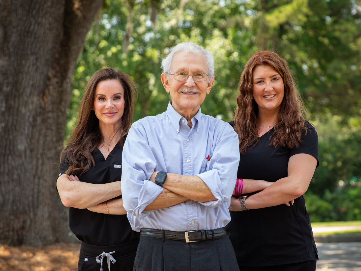 Holly Wade, Dr E.Ronald Finger and Jessica